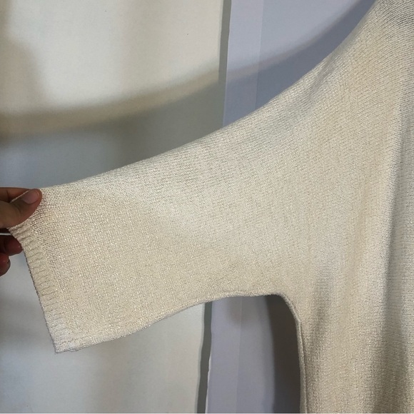 Soft Surroundings Pullover Women’s White Knit Tunic/Dress Pockets One Size - Picture 7 of 10